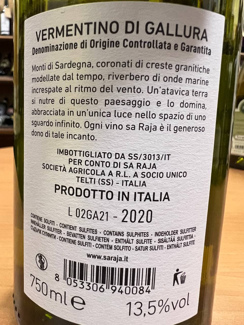 Sa Raja Vermentino di Gallura 2020