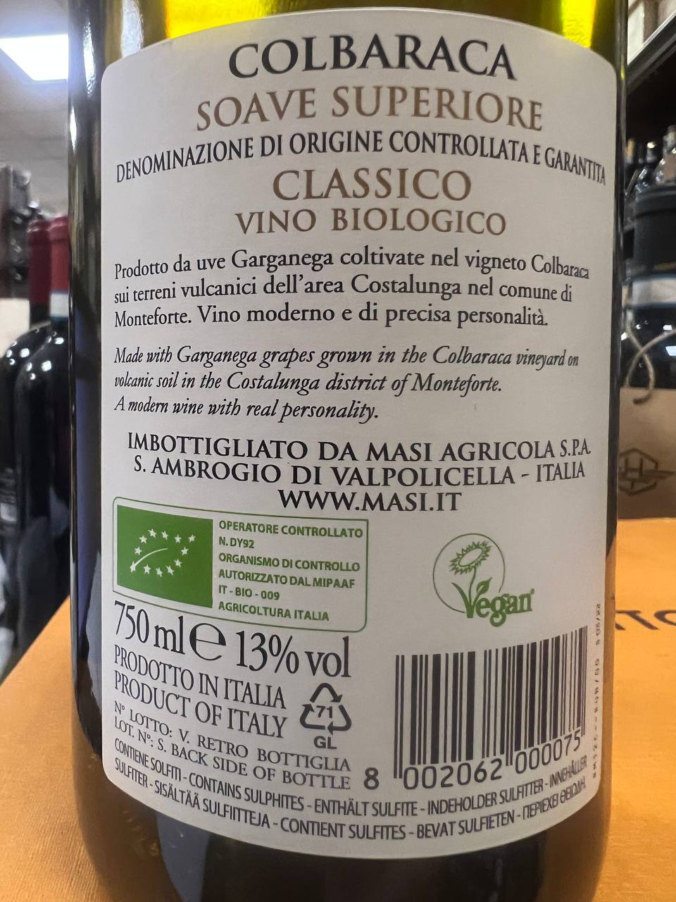 Colbaraca Masi 2021 Soave Classico Superiore DOCG