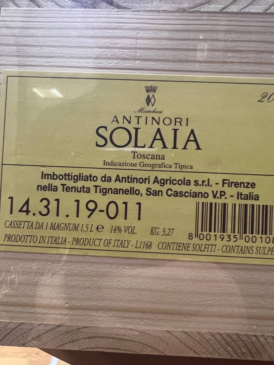 Solaia Magnum 2019