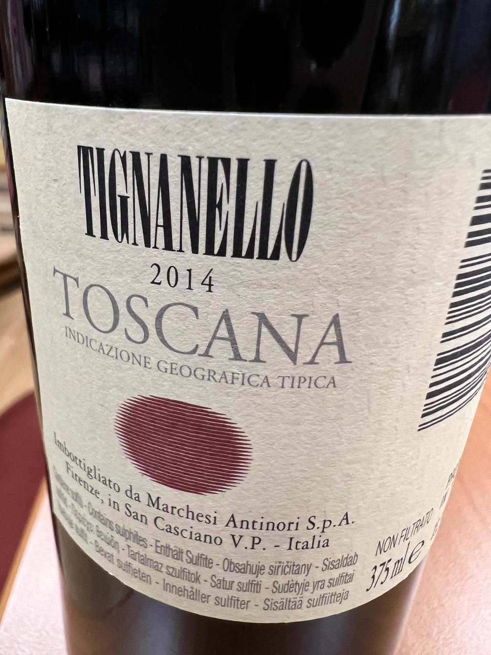 Tignanello 2014 Mezza Bottiglia