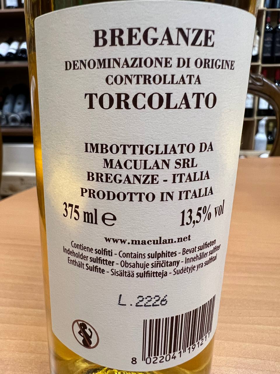 Torcolato Breganze DOC 2019 375 ml - Maculan