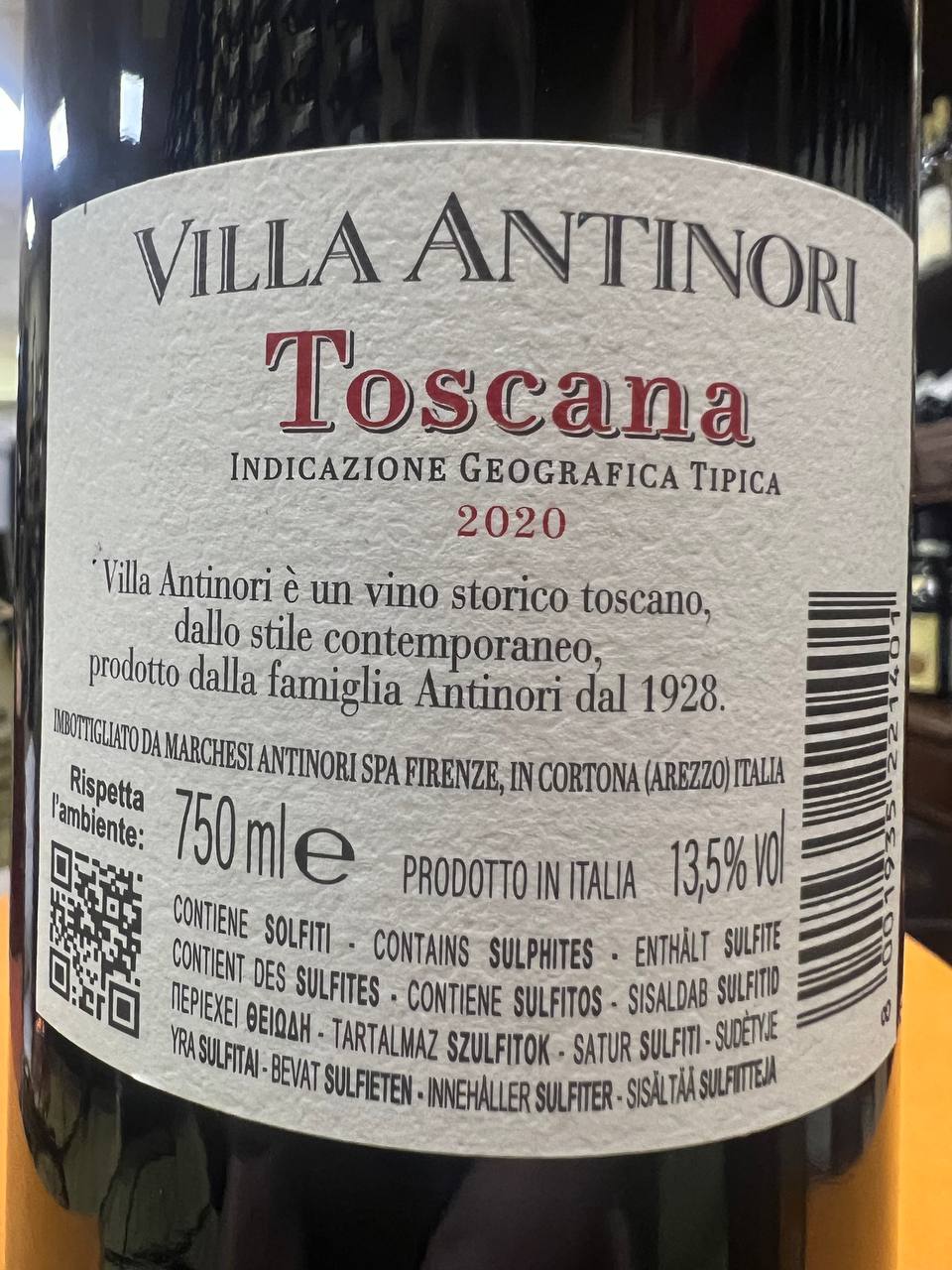 Rosso Villa Antinori 2020 - Toscana IGT