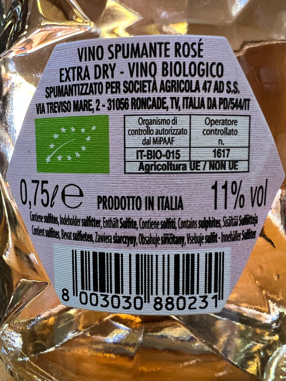 47 Anno Domini Spumante Rosé Bio